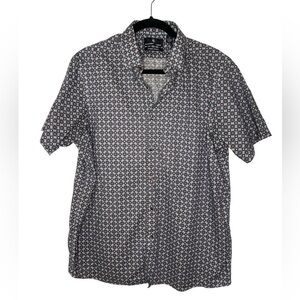 Hart Schaffner Marx Patterned Button Down Shirt - Burgandy